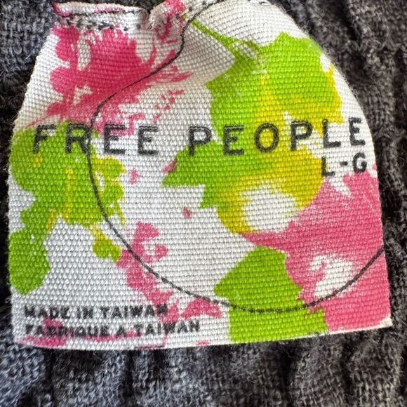 Free People Bohemian Festival Tiered Drawstring Pleated Color Block Skirt SZ L - Picture 8 of 12